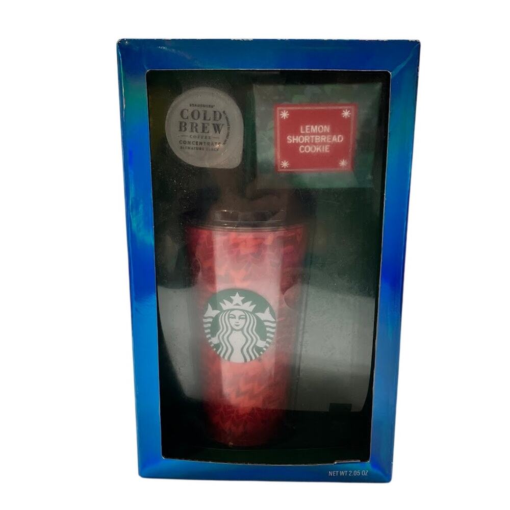 Starbucks 2022 Holiday Tumbler Set 16oz Tumbler Lemon Shortbread Cookie NWT